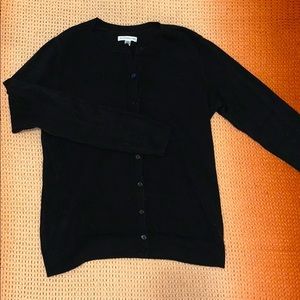 black button up sweater